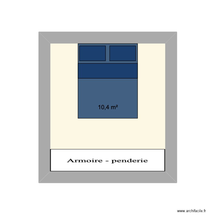 essai maison. Plan de 1 pièce et 10 m2