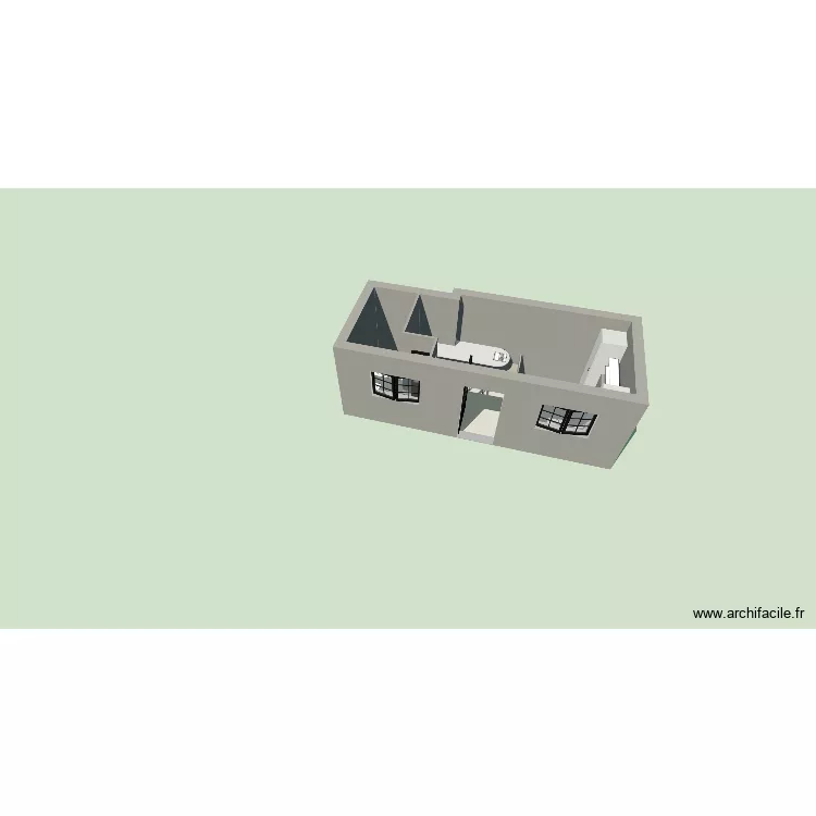 cabane jardin. Plan de 2 Pièces et 16 m² cabane jardin. Plan de 2 Pièces et 16 m²