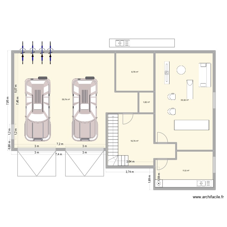 MAISON COURNON SOUS SOL v3. Plan de 0 pièce et 0 m2