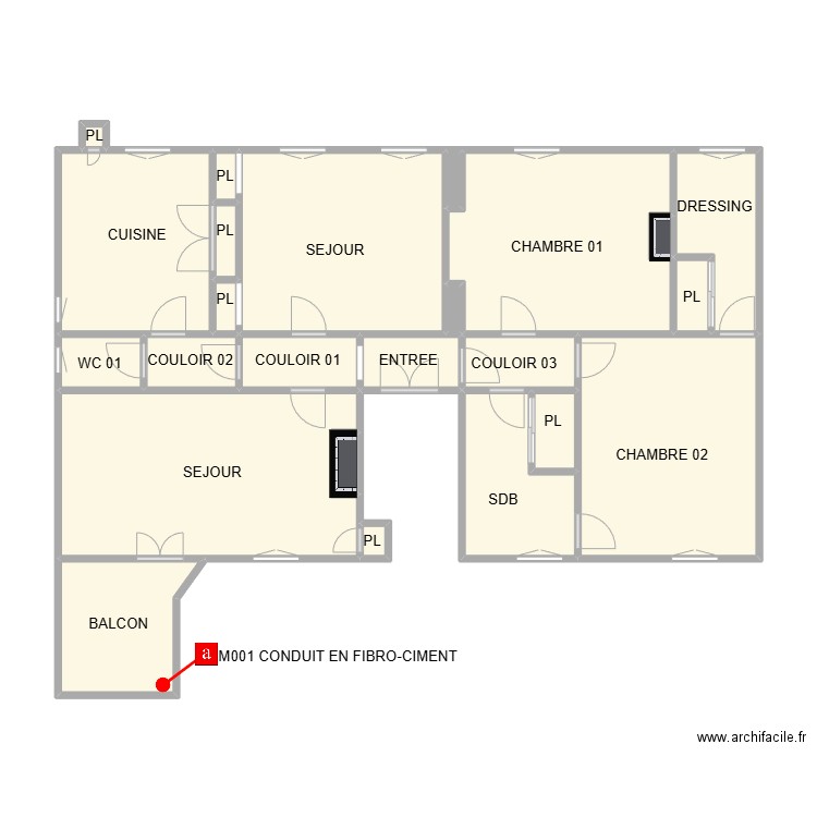 PLAN 21 CLERRISSEAUX AM. Plan de 24 pièces et 78 m2
