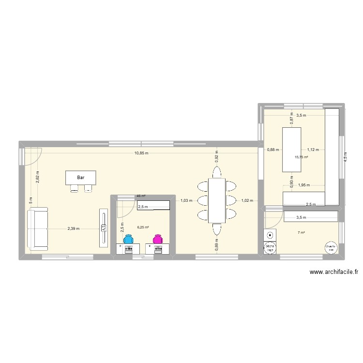 plan st-vincent. Plan de 4 pièces et 75 m2