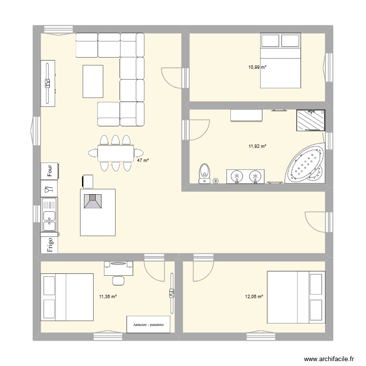 maison. Plan de 0 pièce et 0 m2
