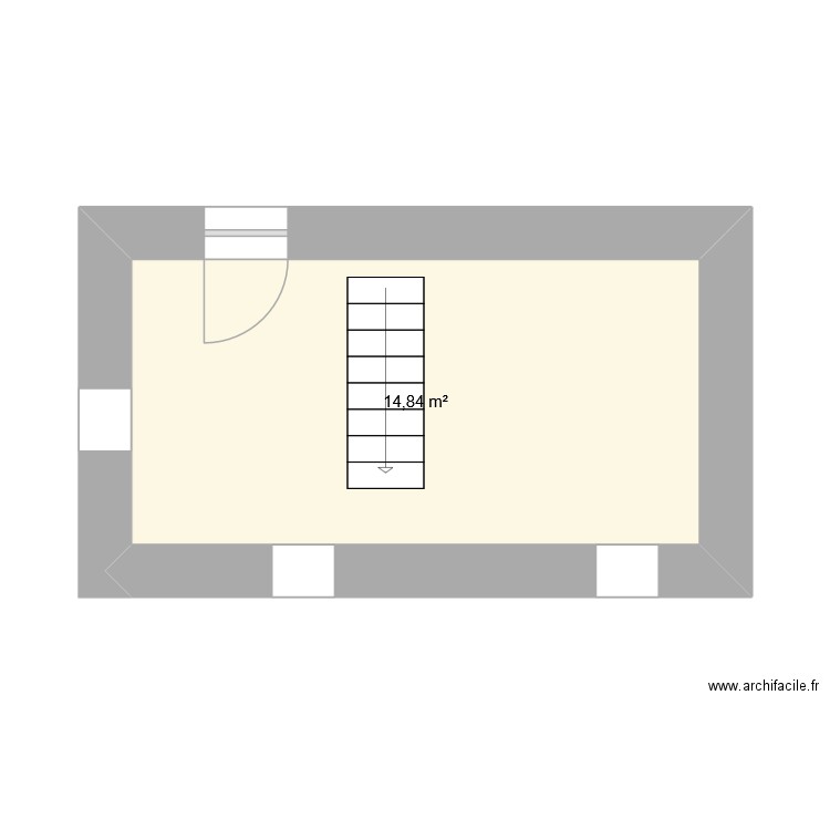 test1. Plan de 1 pièce et 15 m2