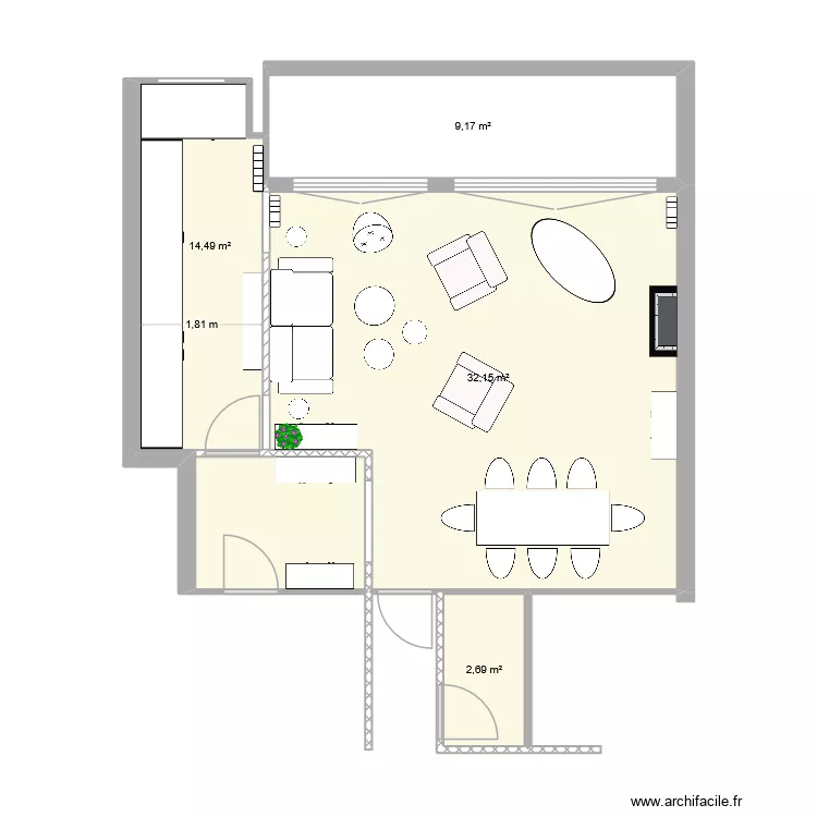 lavoisier 11. Plan de 4  et 58 m²