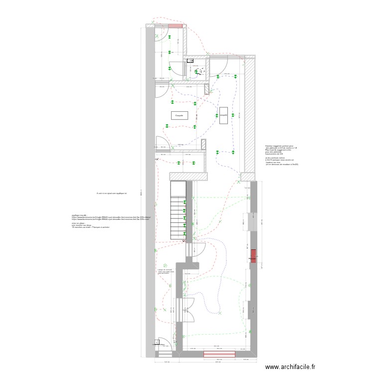 rez de chausse éclairage _lampes_Adri. Plan de 0 pièce et 0 m2