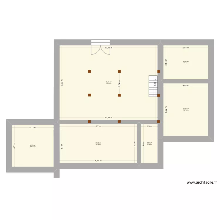 Plan de base BCF (Aout 2026). Plan de 6 et 210 m² Plan de base BCF (Aout 2026). Plan de 6 et 210 m²