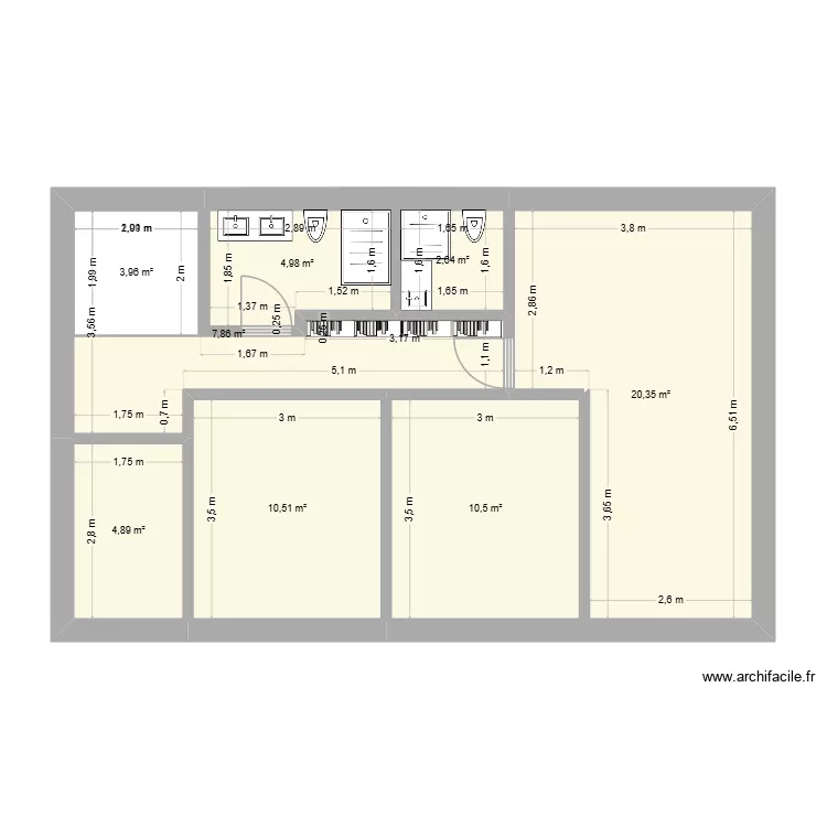 MIROIR BEUNAZ. Plan de 15  et 175 m²