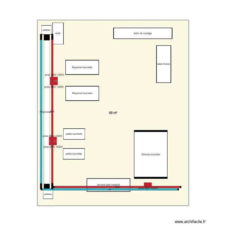 atelier grosse pièce H. Plan de 1 Pièce et 69 m² atelier grosse pièce H. Plan de 1 Pièce et 69 m²