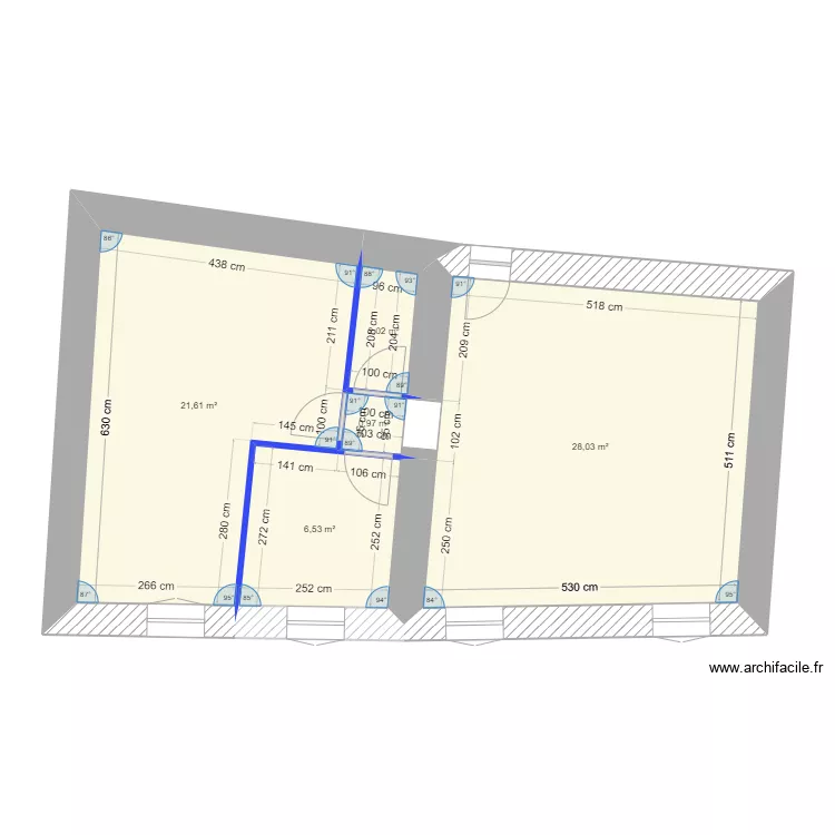 Apt 3 CONTI placo. Plan de 