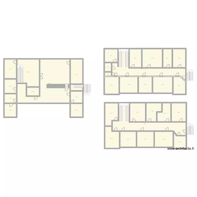 essai. Plan de 34  et 681 m²