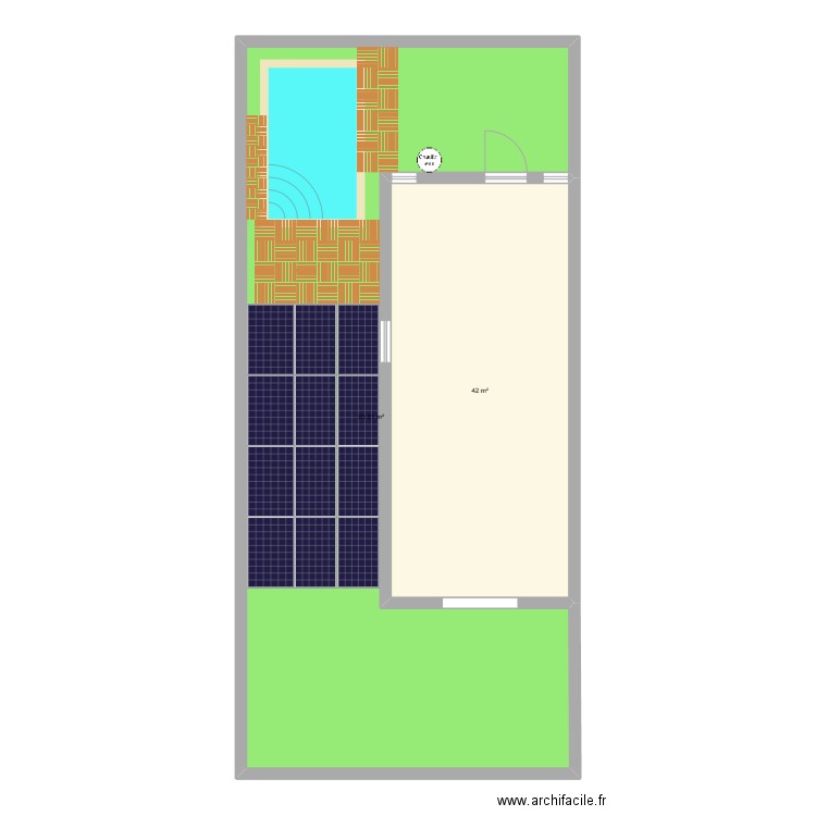 Plan maison Pierrefonds. Plan de 2 pièces et 128 m2