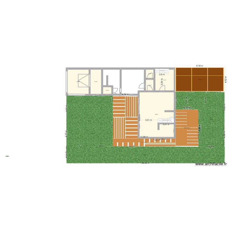 Ebauche extension CLEDER 3. Plan de 0 pièce et 0 m2
