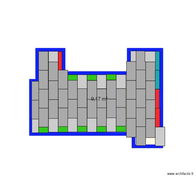 sdb-alexis-annemasse. Plan de 1 pièce et 9 m2