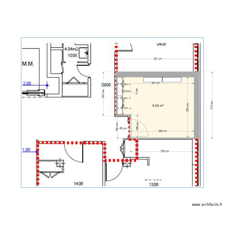 stockage matériel prothétique. Plan de 1 pièce et 10 m2
