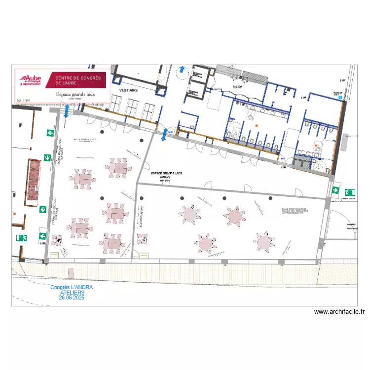 grands lacs L' Andra Juin  2025. Plan de 