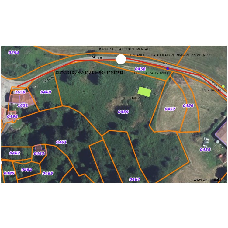 plan de masse ET RESEAUX POULLAIER. Plan de 0 pièce et 0 m2