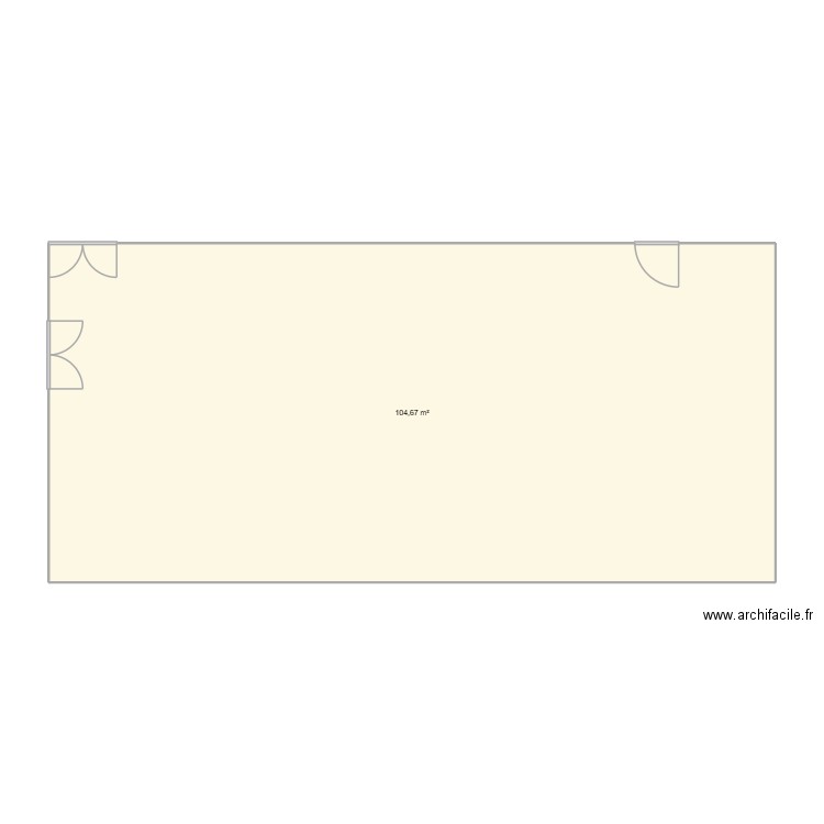 ARCHIFACILE 1. Plan de 1 pièce et 105 m2