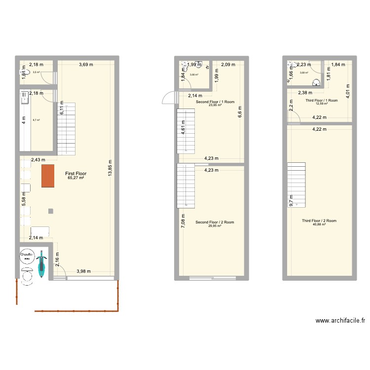 1 Floor Omsala. Plan de 9 pièces et 192 m2