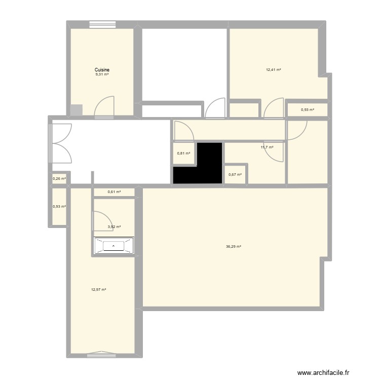 COTEAU bonnes dimensions. Plan de 0 pièce et 0 m2