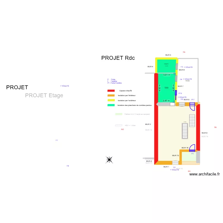 BARBOT_Projet. Plan de 8  et 165 m²