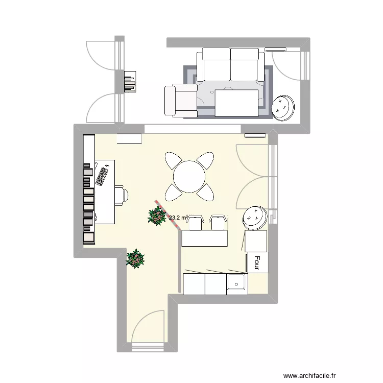 ASNIERES. Plan de 1  et 23 m²