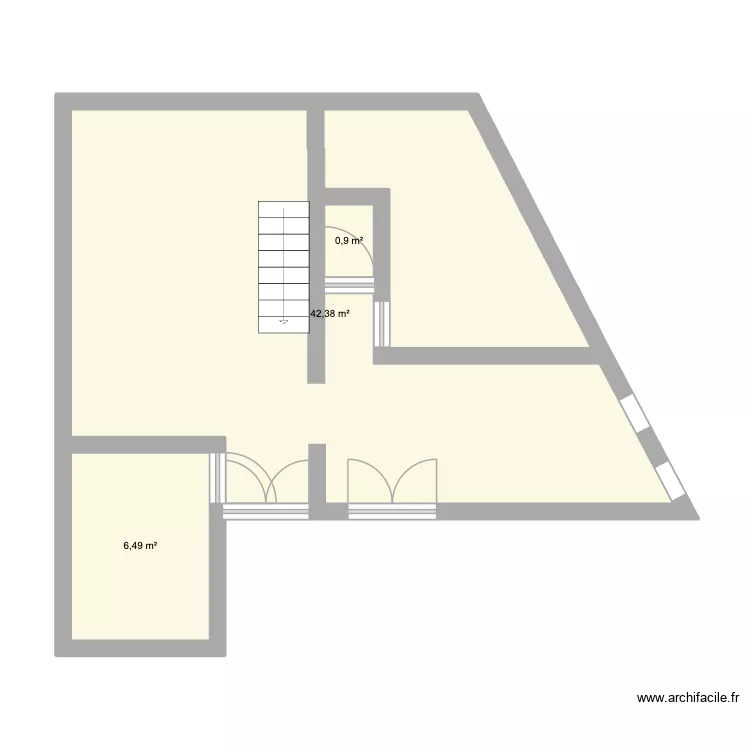 c&eacute;cile. Plan de 3  et 50 m²