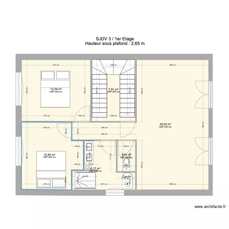 SJDV3 1 etage V1-7. Plan de 