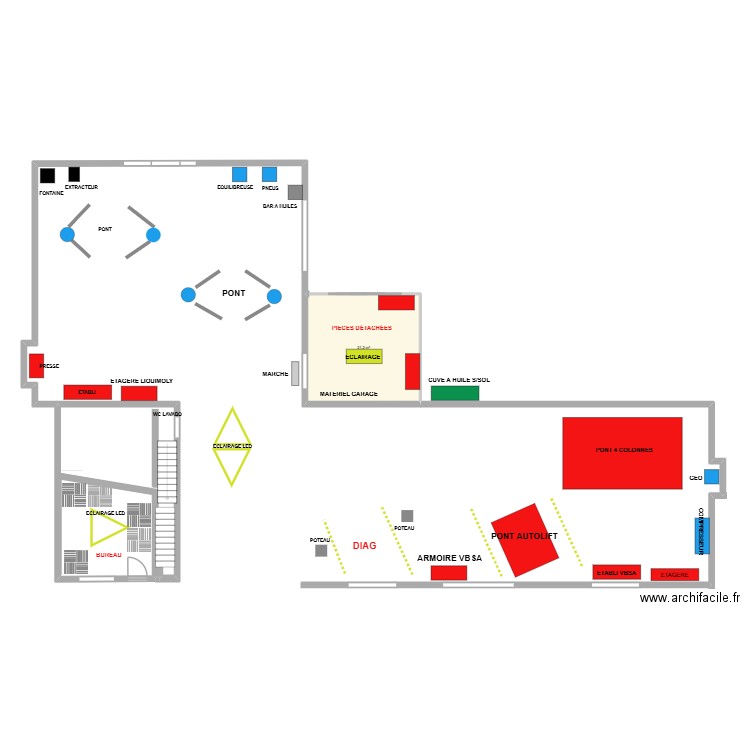 GARAGE 07. Plan de 1 pièce et 21 m2