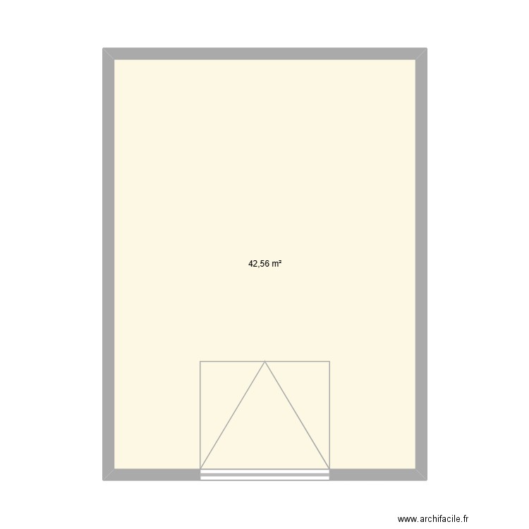 plan garage. Plan de 1 pièce et 43 m2