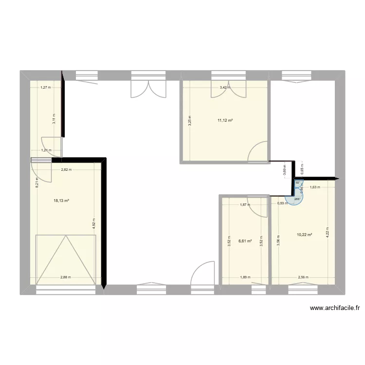 garage steph2. Plan de 4  et 46 m²