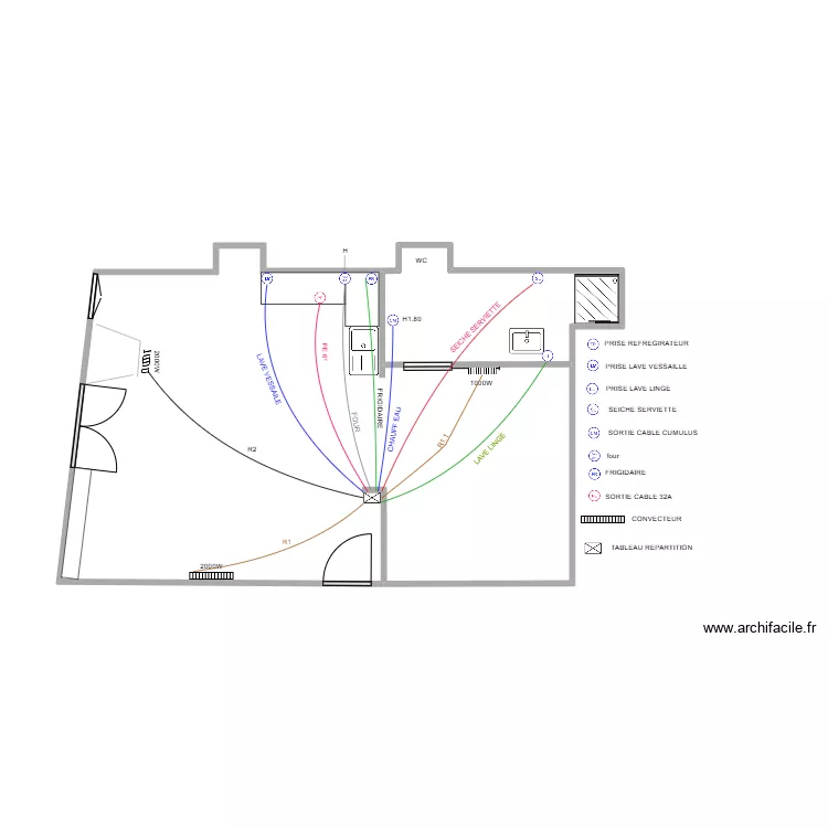 plans studio SP. Plan de 