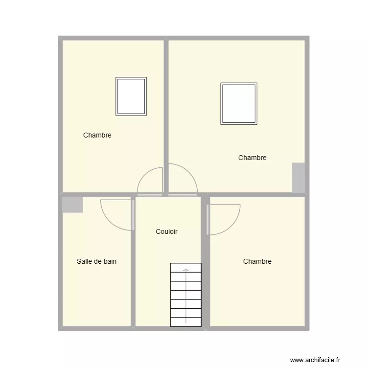 etage. Plan de 5 Pièces et 46 m² etage. Plan de 5 Pièces et 46 m²