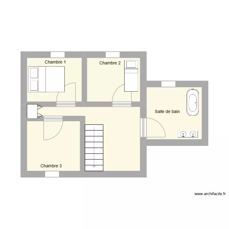 Maison Villeneuve les Avignon &eacute;tage. Plan de 4  et 25 m²