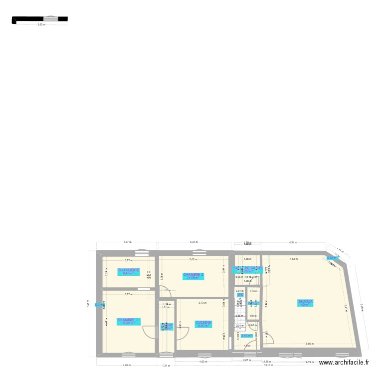 RDC VENTE. Plan de 11 pièces et 108 m2