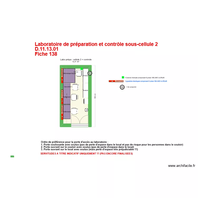 Fiche 138-labo preparation et contr&ocirc;le des &eacute;chantillons sous cellule 2 contr&ocirc;le V 5 fevrier 2025. Plan de 