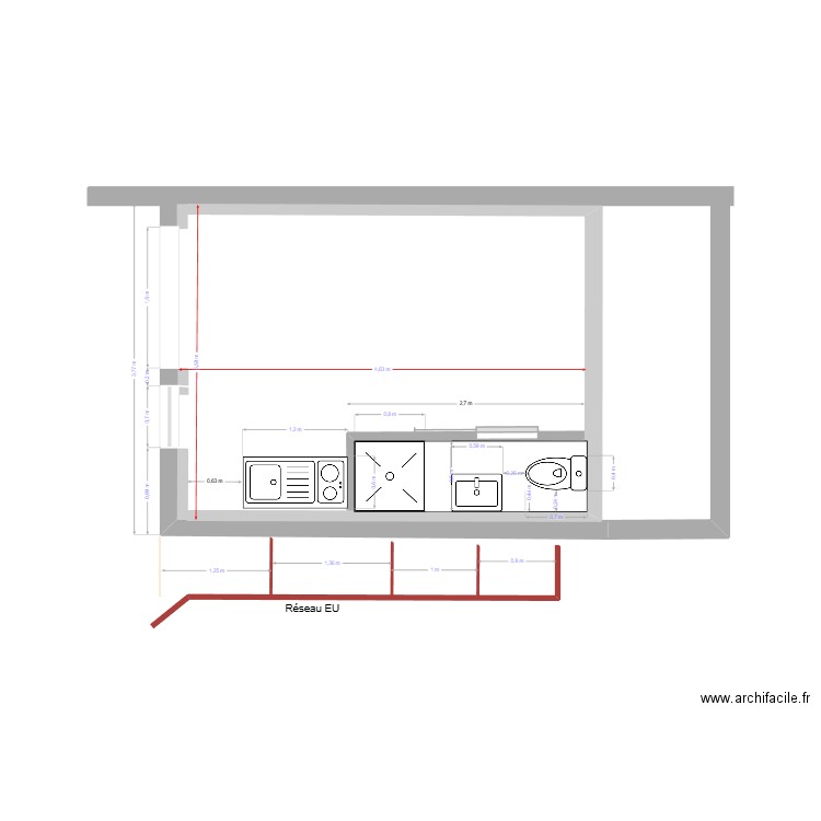 position Eau Assainissement. Plan de 0 pièce et 0 m2