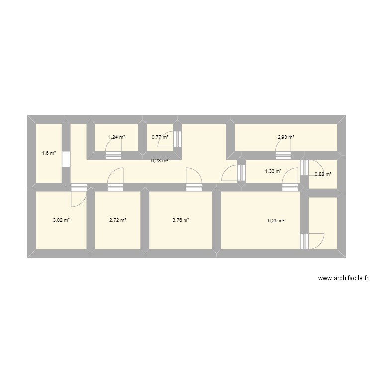 plan yves rocher . Plan de 11 pièces et 31 m2