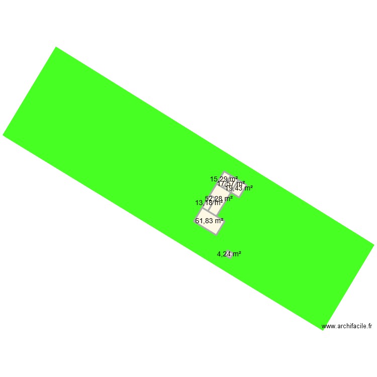 Maison parents. Plan de 7 pièces et 184 m2