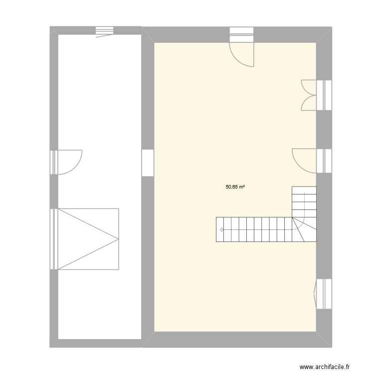neo. Plan de 1 pièce et 51 m2