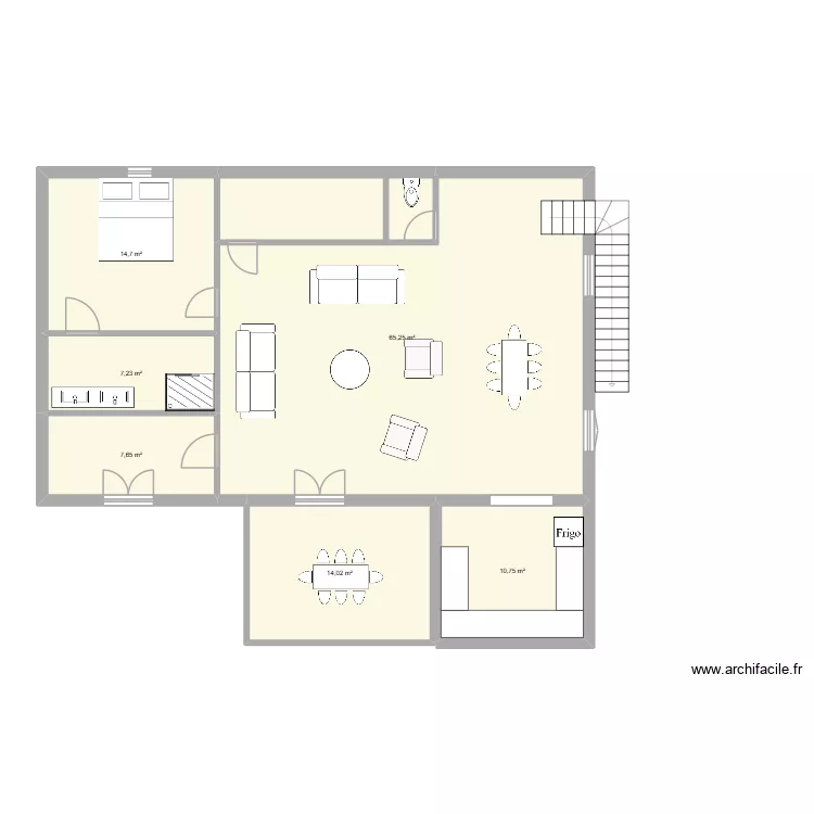 Clos Olivia. Plan de 6  et 120 m²