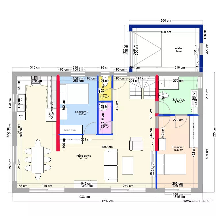 recup pour taille cuisine et wc etc. Plan de 