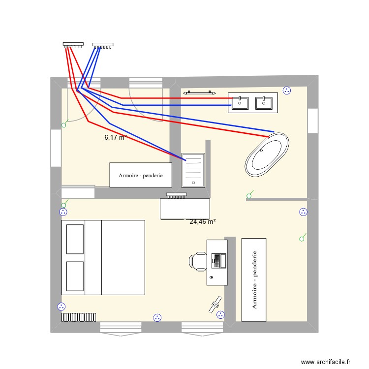 reconstruire. Plan de 2 pièces et 31 m2