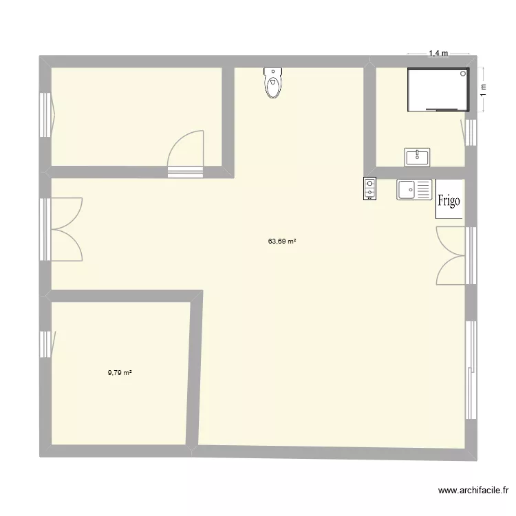 plan. Plan de 2 et 73 m² plan. Plan de 2 et 73 m²
