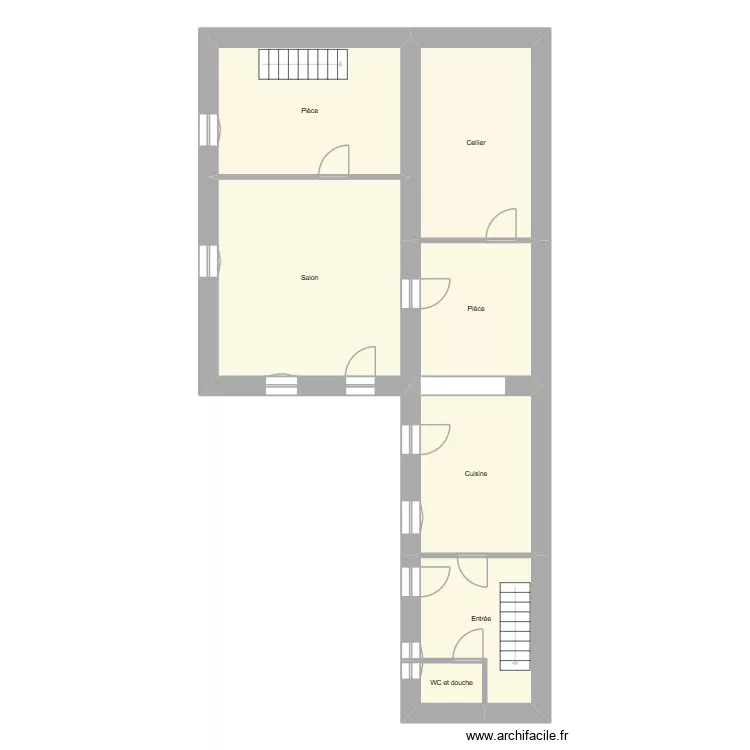MORIER. Plan de 7  et 93 m²