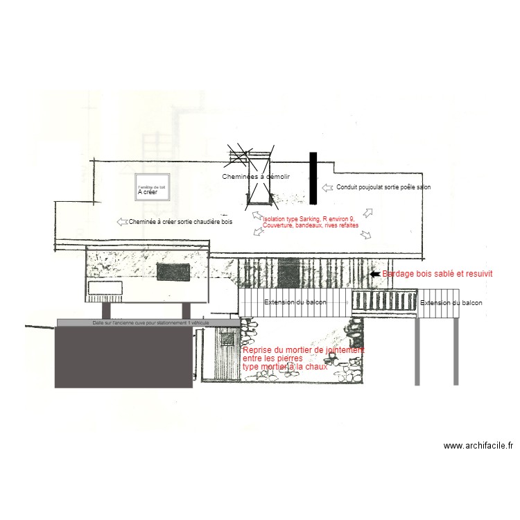 Projet Façade Nord Ouest 2. Plan de 0 pièce et 0 m2