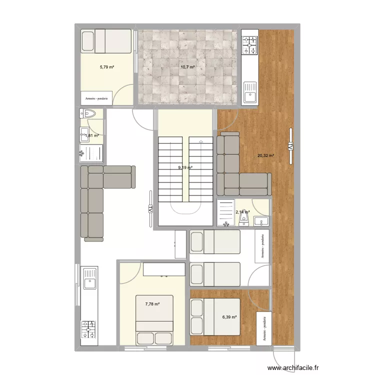 plan 1. Plan de 8 Pièces et 64 m²