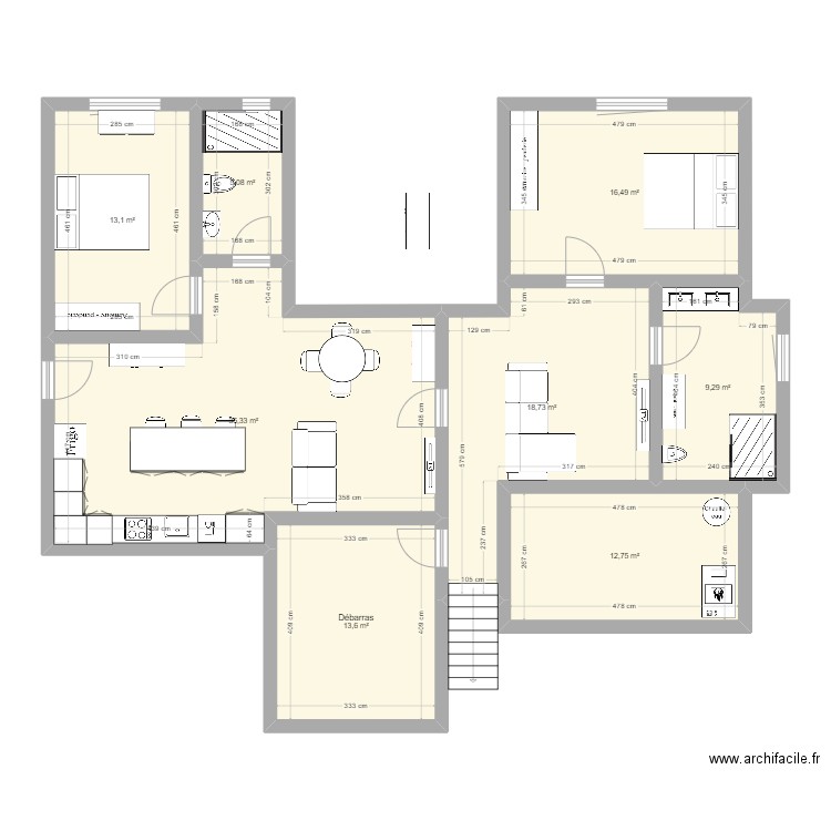 Iris 2 Bi-G ss. Plan de 8 pièces et 124 m2