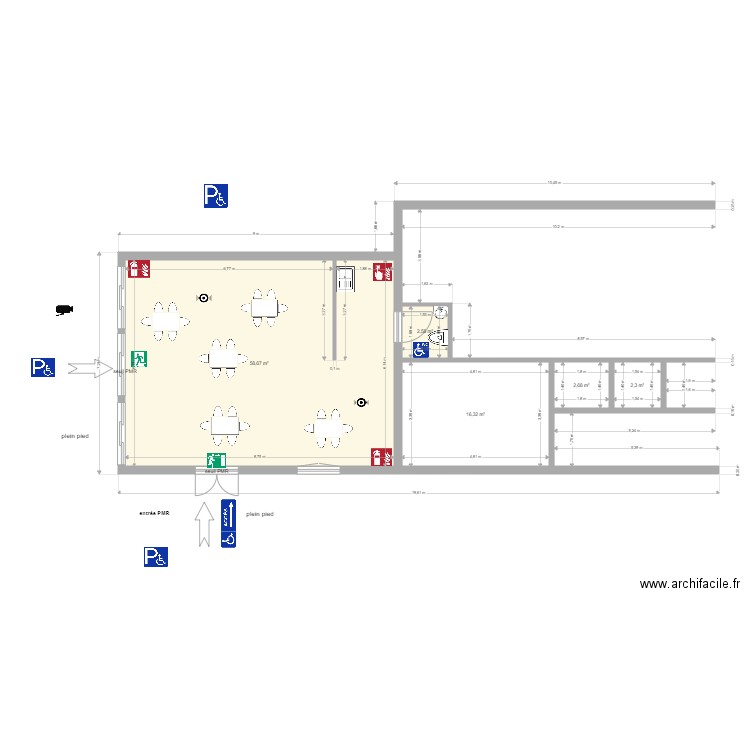 beaupins. Plan de 5 pièces et 83 m2