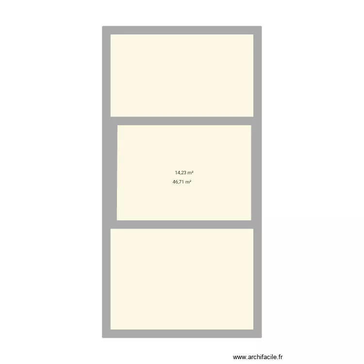 Appartement. Plan de 2  et 61 m²