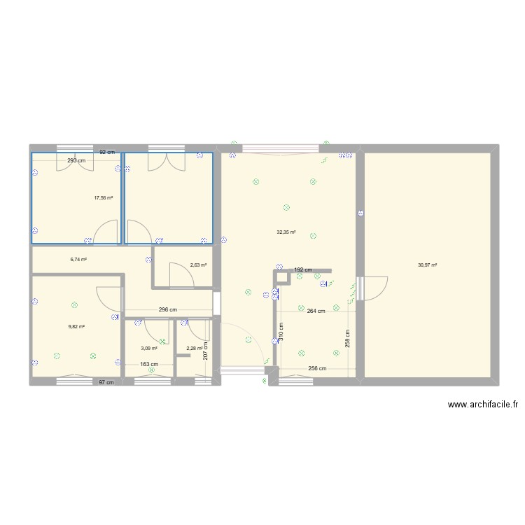 LEGTA 512 PC. Plan de 8 pièces et 105 m2